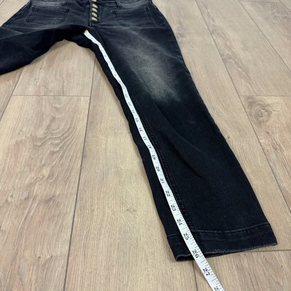 Anthropologie Pilcro Ultra High Slim Utility Jeans Button Fly Size 27 - Picture 11 of 14